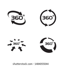360 Degree View Related Vector Icons design template