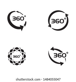 360 Degree View Related Vector Icons design template