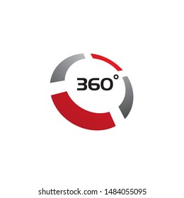 360 Degree View Related Vector Icons design template