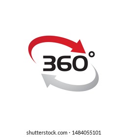 360 Degree View Related Vector Icons design template