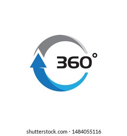 360 Degree View Related Vector Icons design template