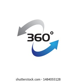 360 Degree View Related Vector Icons design template