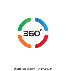 360 Degree View Related Vector Icons design template