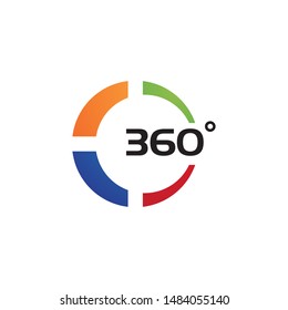 360 Degree View Related Vector Icons design template