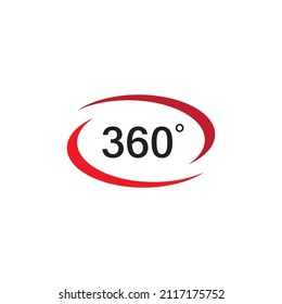 Plantilla de diseño de iconos de vectores relacionados con vista de 360 grados