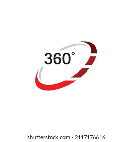 360 Degree View Related Vector Icons design template