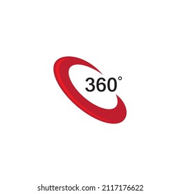 360 Degree View Related Vector Icons design template