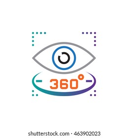 360 Degree View Sign Eye Vector Stock Vector (Royalty Free) 462777061 ...