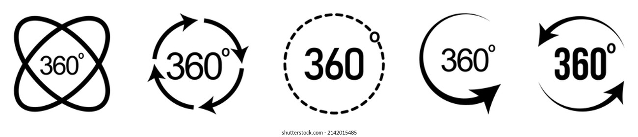 360 degree view symbol. Vector illustration