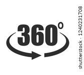 360 degree view vector icon isolated on white background