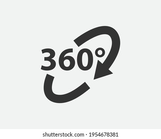 360 degree view vector icon. Signs and symbol for websites, web design, mobile app.