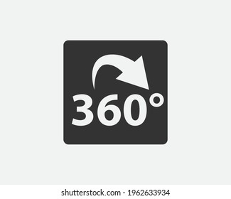 360 degree view vector icon. Signs and symbol for websites, web design, mobile app.