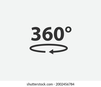 360 degree view vector icon. Signs and symbol for websites, web design, mobile app.