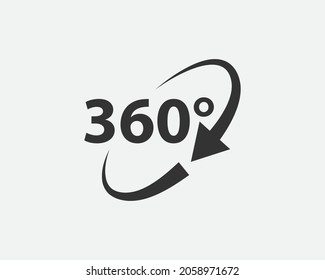 360 degree view vector icon. Signs and symbol for websites, web design, mobile app.