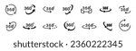 360 degree view vector icons. 360 degree rotation. EPS 10
