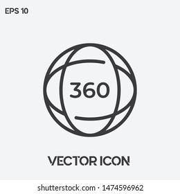 360 degree web camera vector icon illustration. Premium quality.