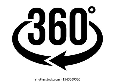 360 Degreece Rounded Arrow Icon Stock Vector (Royalty Free) 1543869320 ...