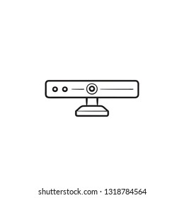360 degrees camera hand drawn outline doodle icon. Panorama cam, virtual reality camera, video gadget concept. Vector sketch illustration for print, web, mobile and infographics on white background.