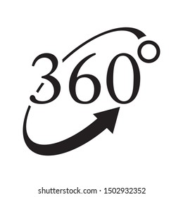 360 degrees icon design illustration