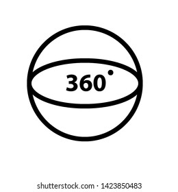 360 Degrees icon vector design template