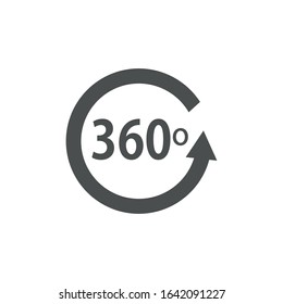 360 degrees icon vector graphic