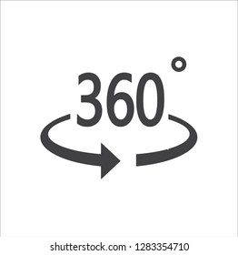 360 degrees icon - Vector illustration
