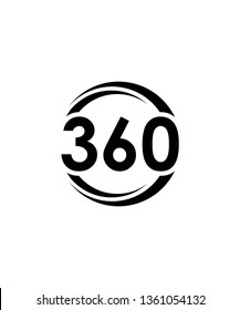 360 degrees logo design, vector