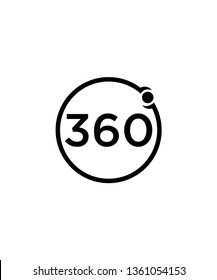 360 degrees logo design, vector
