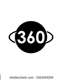 360 degrees logo design, vector