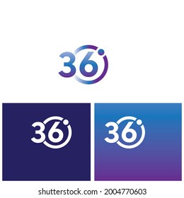 360 degrees logo design vector image