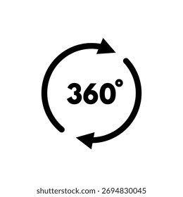 360 Grad Panoramablick Drehung - Vektorsymbol