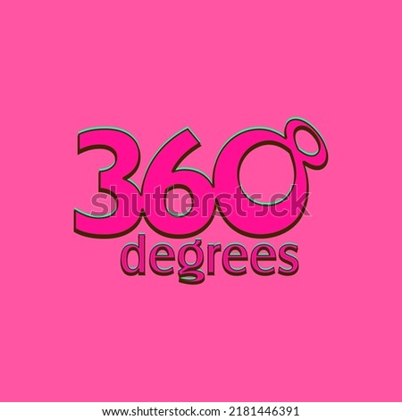360 degrees. Simple design concept.
