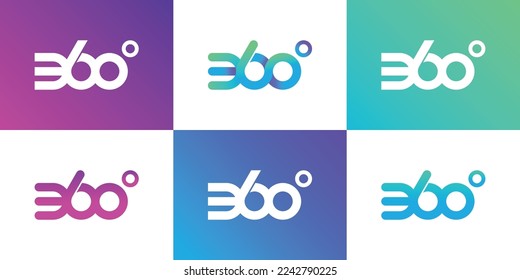 360 degrees, simple and modern  logo design