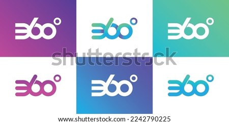 360 degrees, simple and modern  logo design