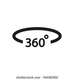 360 degrees vector icon