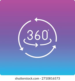 360 Degrees vector icon. Can be used for printing, mobile and web applications.