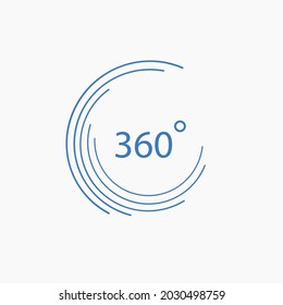 360 Degrees Vector Template Design. eps10