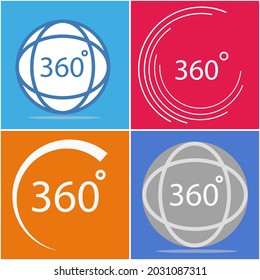 360 Degrees Vector Template Design. eps10
