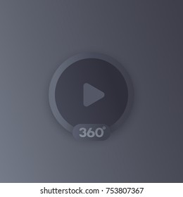360 degrees video icon for apps and web