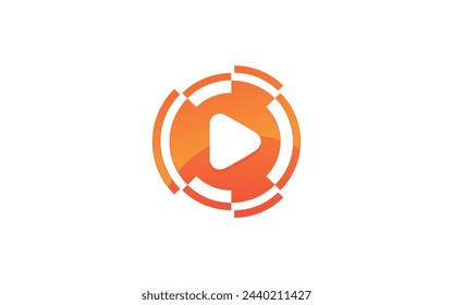 360 degrees video icon, vector Pro Vector