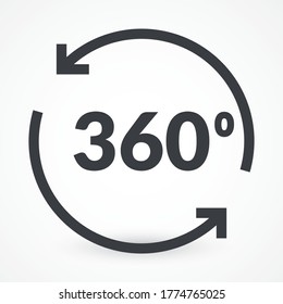 Vector de vídeo de 360 grados con gradiente