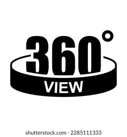 360 Degrees view icon isolated on background vector illustration