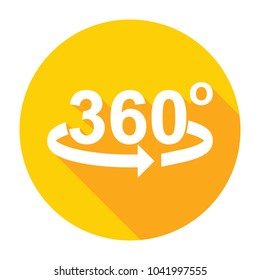 360 degrees view sign icon