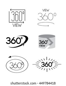 360 Degrees View Vector Icon