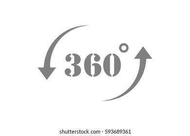 360 Degrees View Vector Icon
