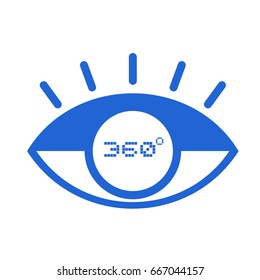 360 degress eye point icon