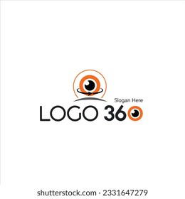 360 Auge-Logo auf Vektorgrafik