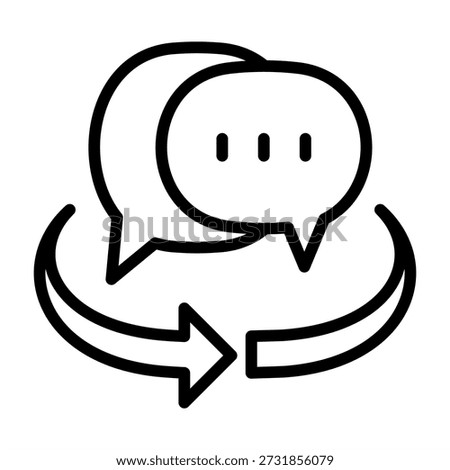 360 Feedback Icon - Black Outline Icons Style For Accounting and Business