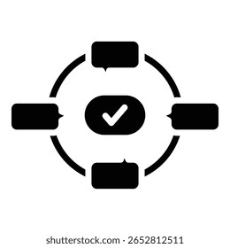 360 Feedback Icon Bold Style For Various Design Purposes