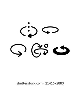 360 Design-Illustration für Vektorsymbol mit Symbolsatz